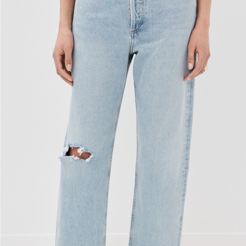 Agolde 90s crop mid rise loose straight jeans